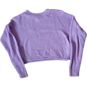 Purple Knit Sweatshirt